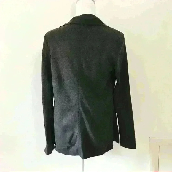 Trina Turk Black & Gray Mixed Media Open Front Drape Jacket - Picture 4 of 7